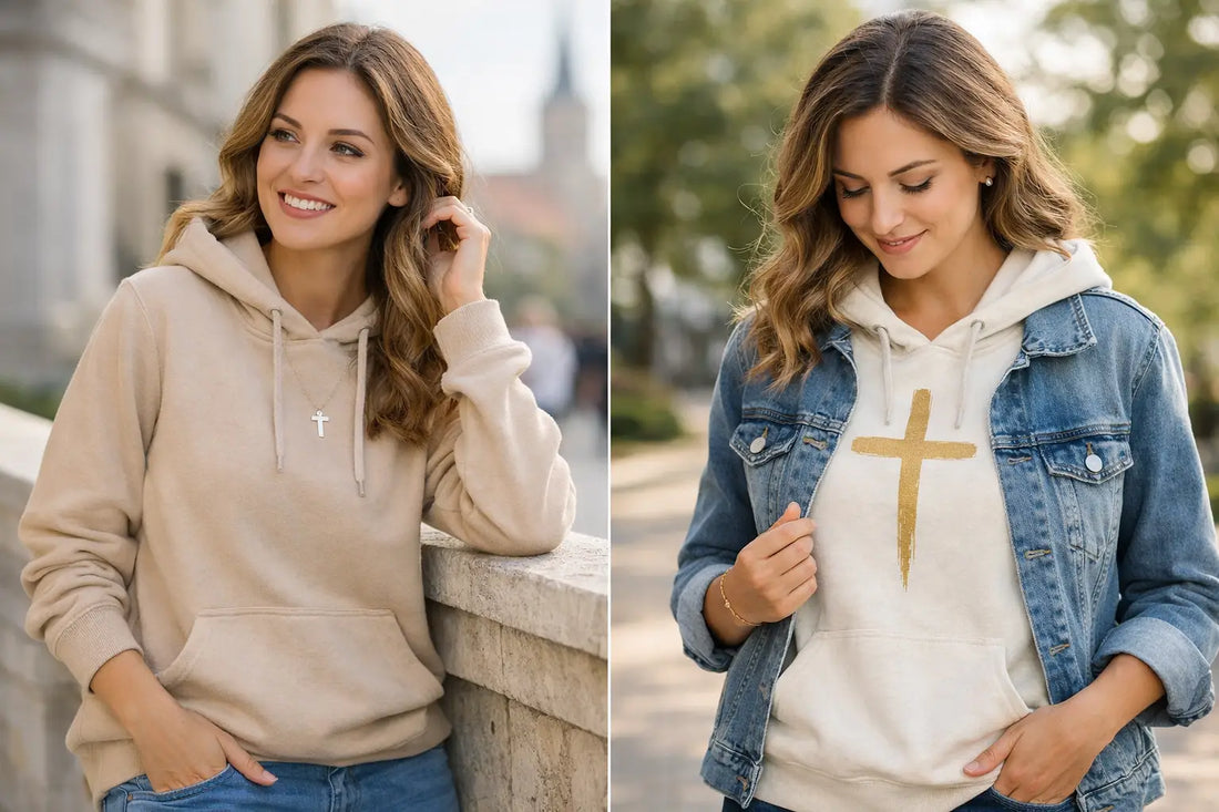 Christliche Hoodies Damen stilvoll tragen