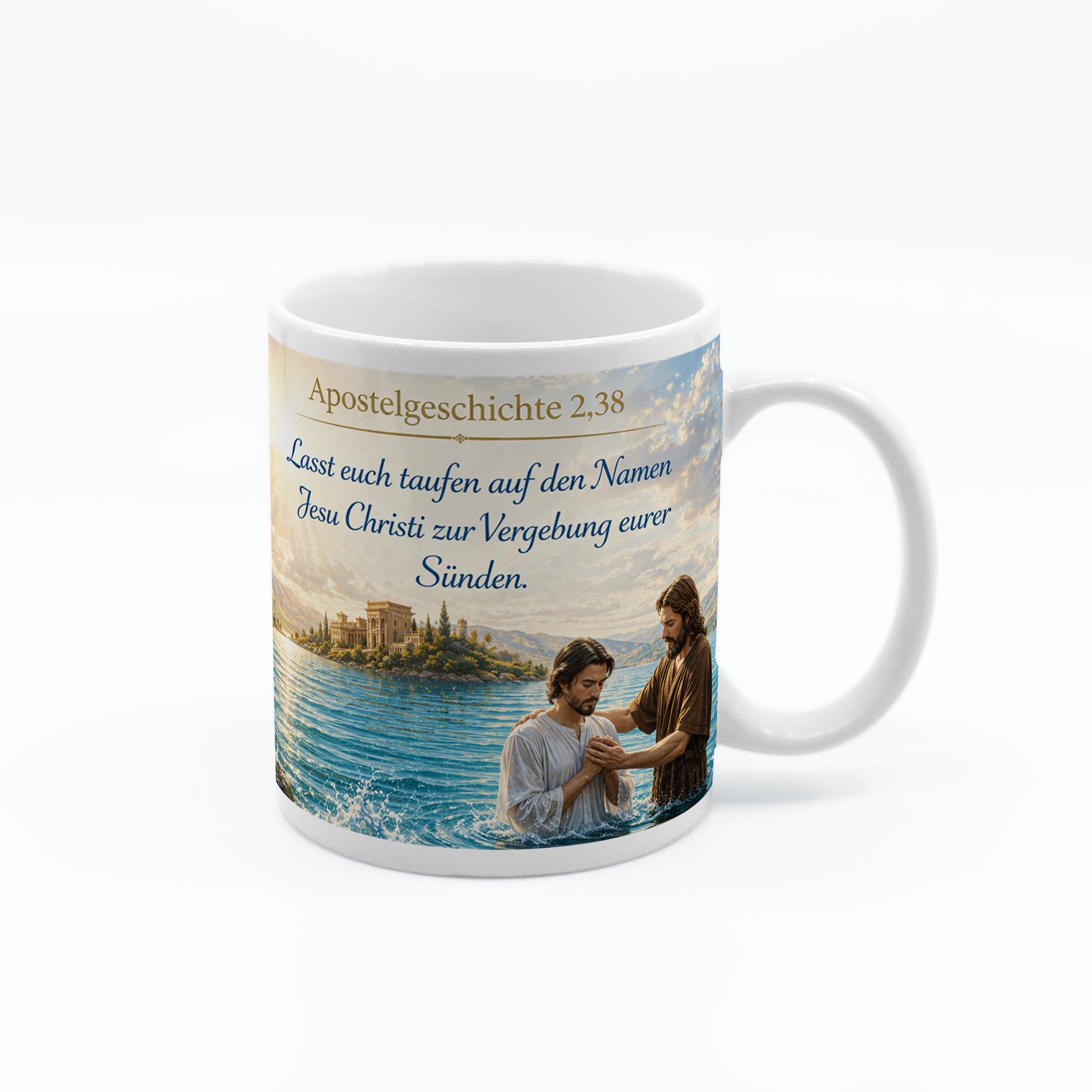 Christliche Tasse – Taufe & Neues Leben Motiv: Mann | Apostelgeschichte 2,38